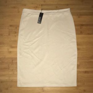 Cream pencil skirt